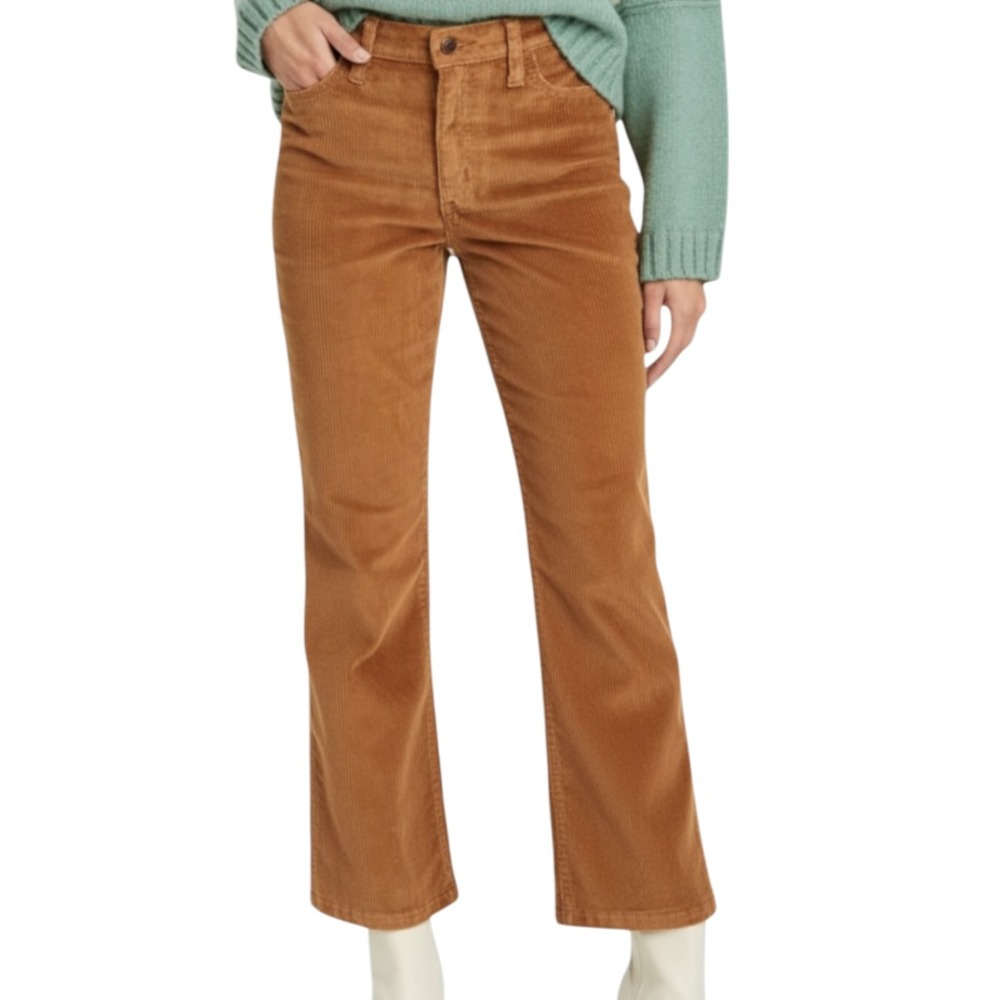 UNIVERSAL THREAD Corduroy Pants ANKLE BOOTCUT High Rise CARAMEL BROWN sz 8/29 R